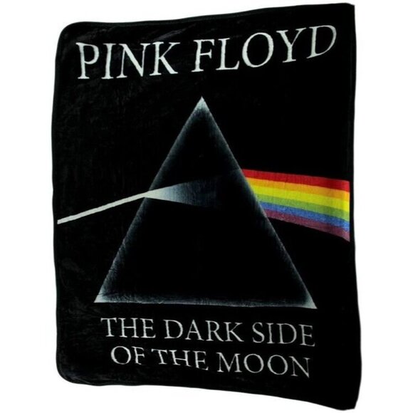 Dark Side of the Moon New Pink Floyd Plush Throw Gift Blanket Album CD Cover NIP - Picture 1 of 2